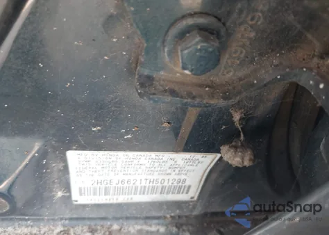 1996 Honda Civic Dx from USA, damaged, VIN 2HGEJ6621TH501298